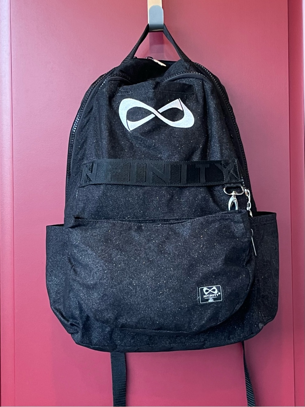 Nfinity Large Black Sparkle Cheer Backpack